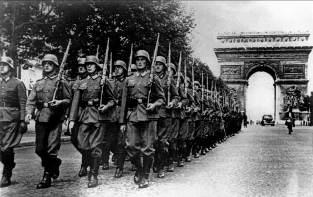 German invasion of France combat scene illustrating the essay's reflections on European courage and national defense