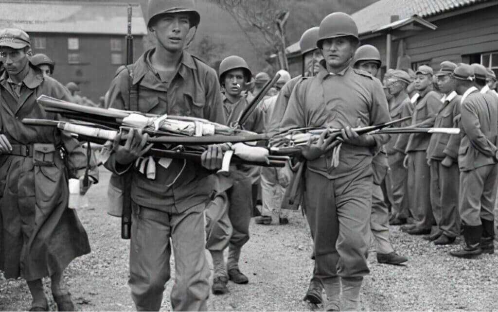 Japanese military swords like the captured blade used by LT George Cairns at Pagoda Hill