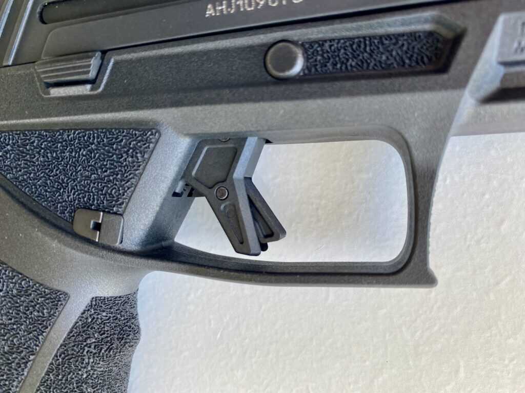 Taurus TX9 Sub-Compact trigger guard and bladed trigger safety detail