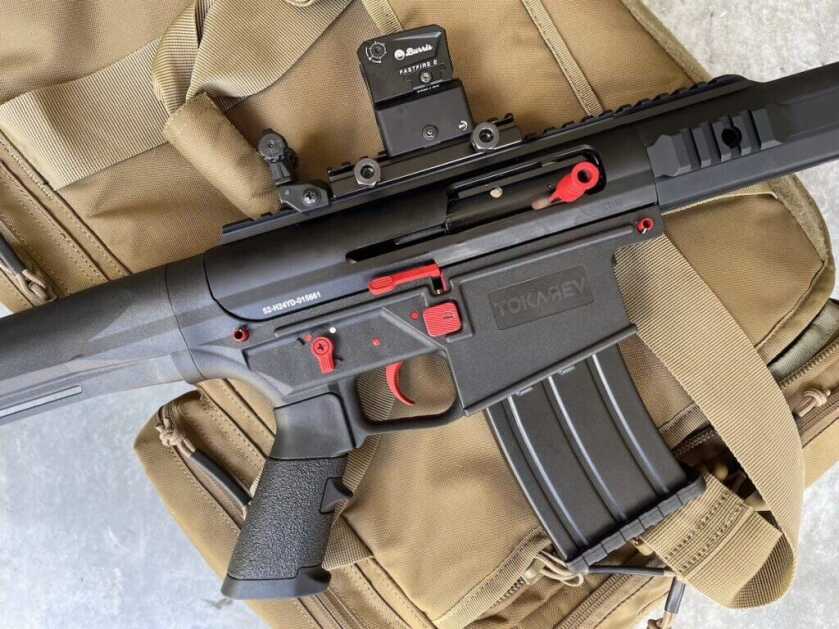 Oversized ambidextrous controls on the Tokarev TT 12 Pro AR-style shotgun