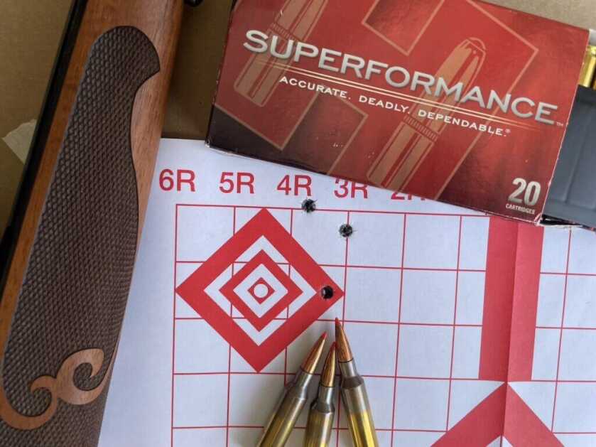 Hornady Superformance 6.5 Creedmoor 129-grain InterBond group from Winchester Model 70 Featherweight