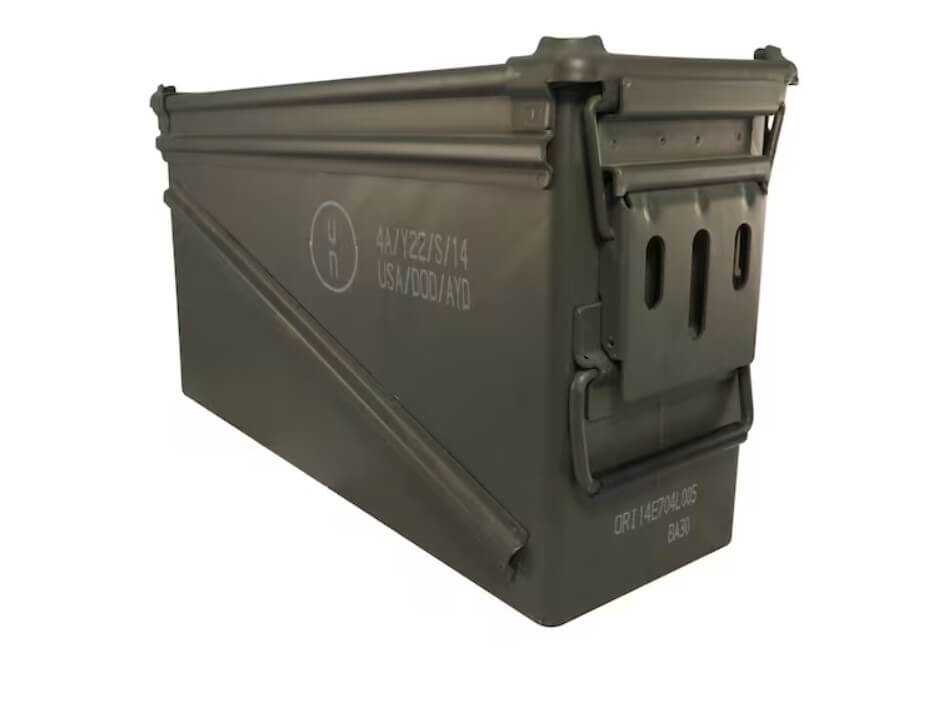 40mm military surplus ammo can for durable ammunition and gear storage