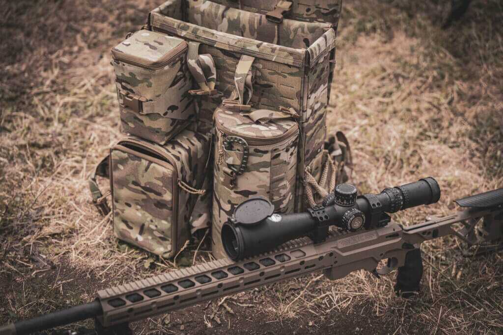 Tracer Tactical Burro standing upright as a field surface and gear platform