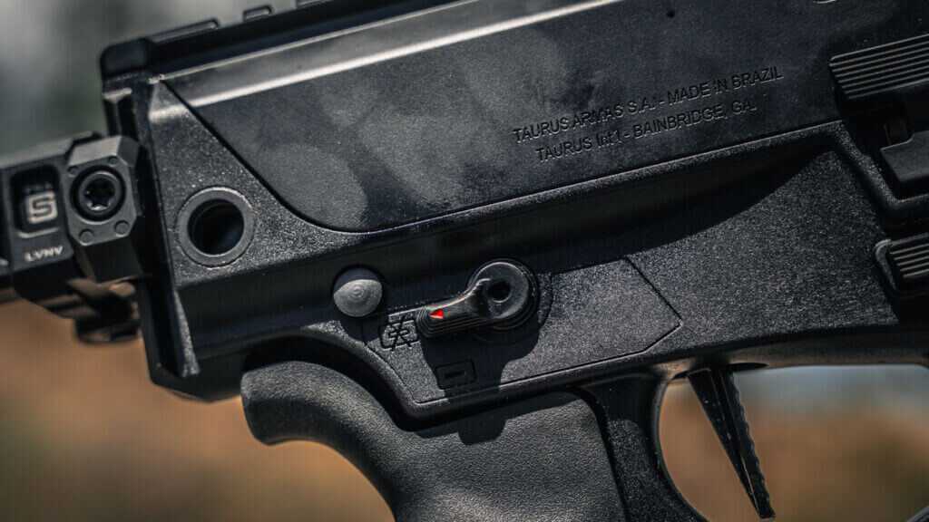 Taurus RPC ambidextrous safety selector with red fire indicator