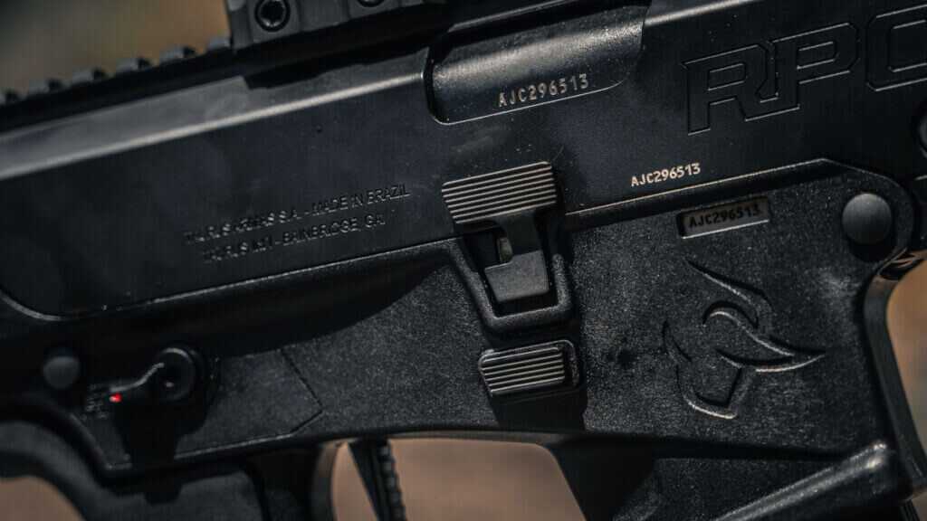 Taurus RPC right-side bolt release on the ambidextrous 9mm PDW-style pistol