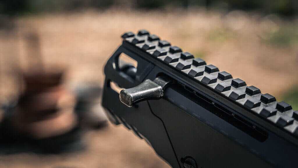 Taurus RPC reversible non-reciprocating charging handle for left or right side use
