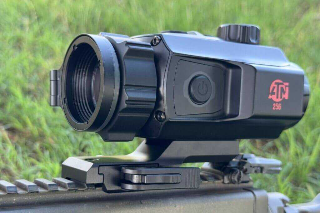 ATN ThOR 6 Mini 256 thermal scope mounted for field testing on a hunting rifle