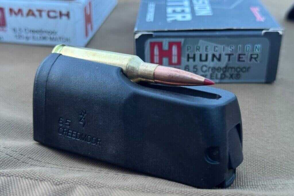 Detachable rotary magazine for the Browning X-Bolt 2 Special Max LR SPR in 6.5 Creedmoor