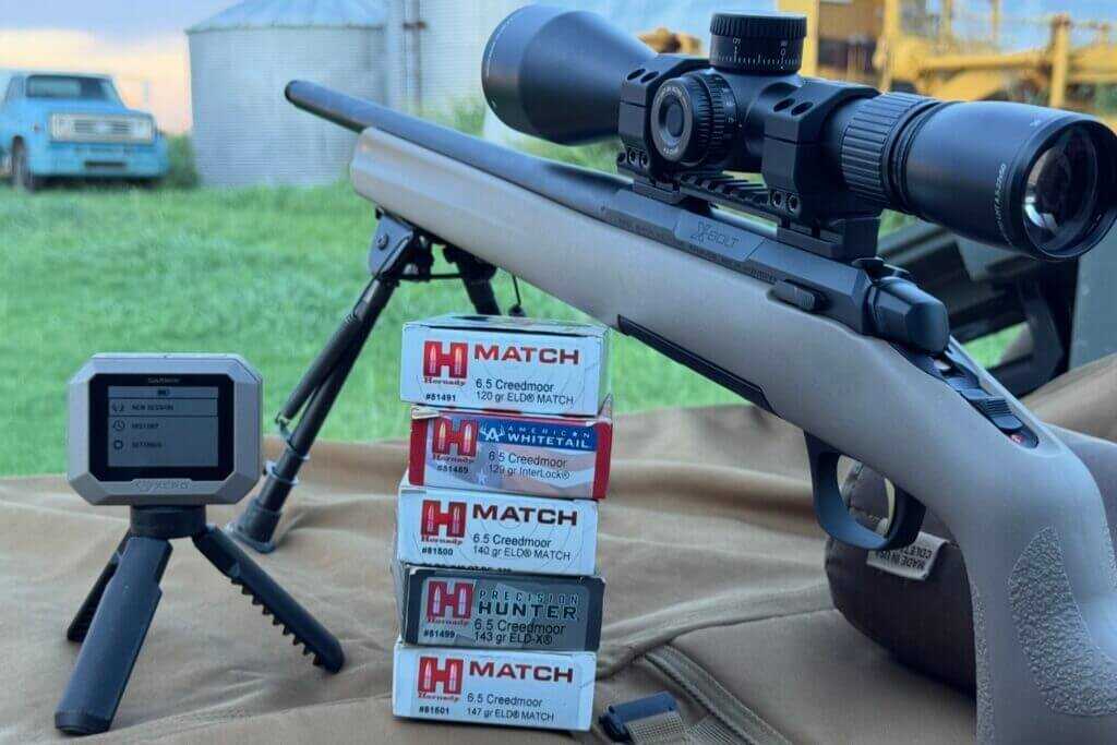 Hornady 6.5 Creedmoor ammunition used to test the Browning X-Bolt 2 Special Max LR SPR