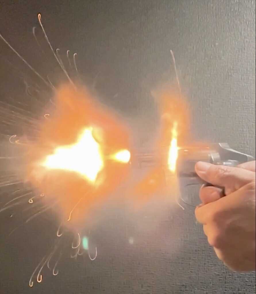 Shooter practicing with a small J-Frame revolver for concealed carry training