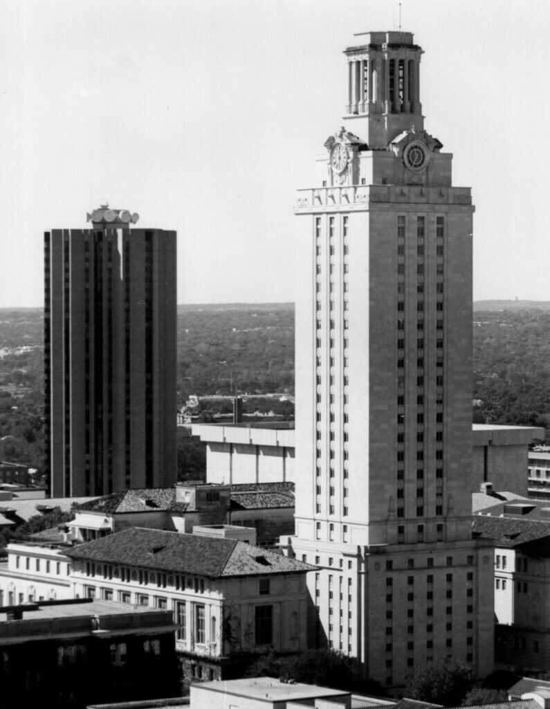 UT Austin clock tower sniper vantage where Charles Whitman launched the attack that changed police tactics
