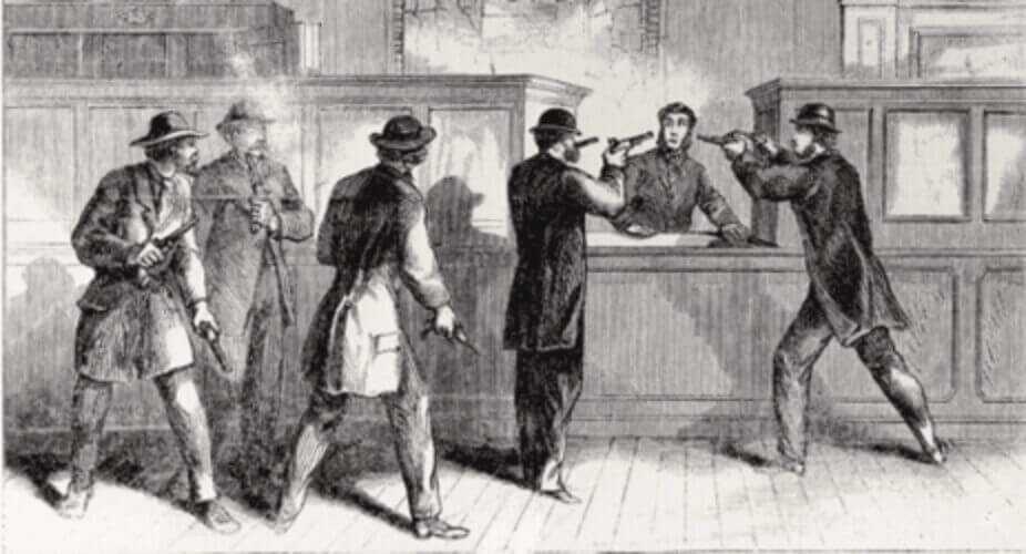 Bank robbery era image tied to Elmer McCurdy and his failed nitroglycerin crime spree