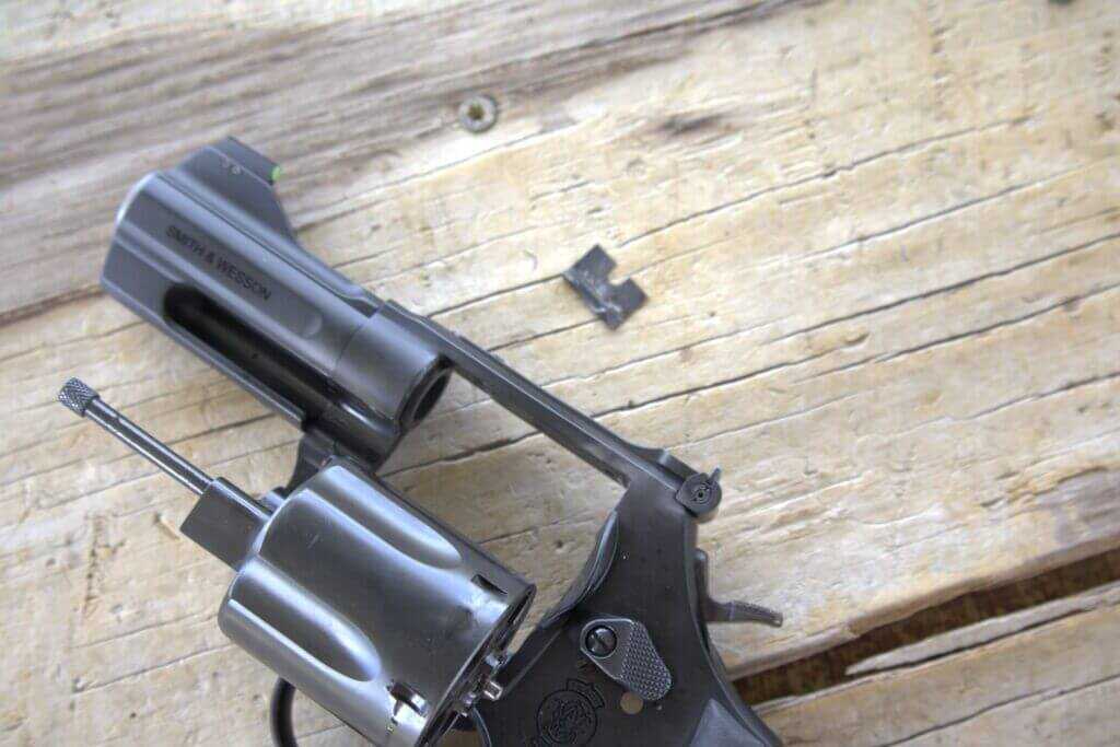 S&W 396 Night Guard flash guard removed after range reliability failure
