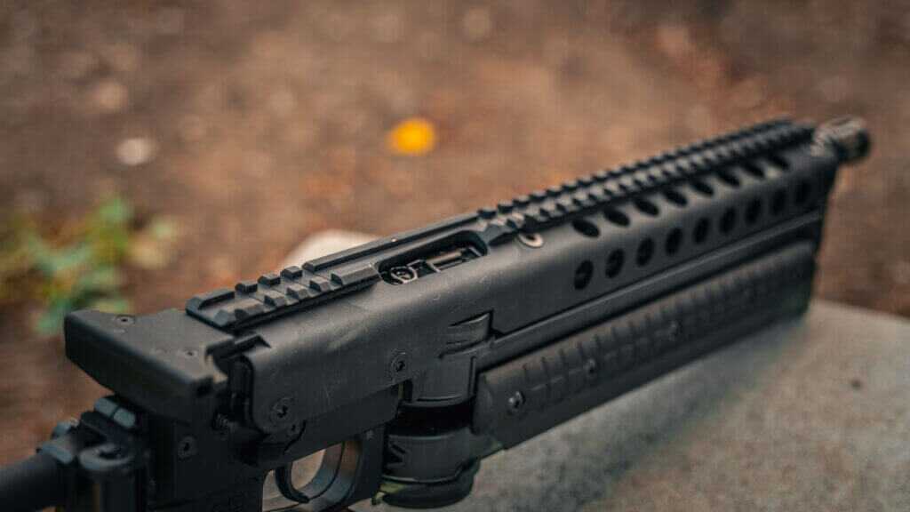 KelTec KP50 continuous Picatinny top rail for red dot optics, sights and accessories
