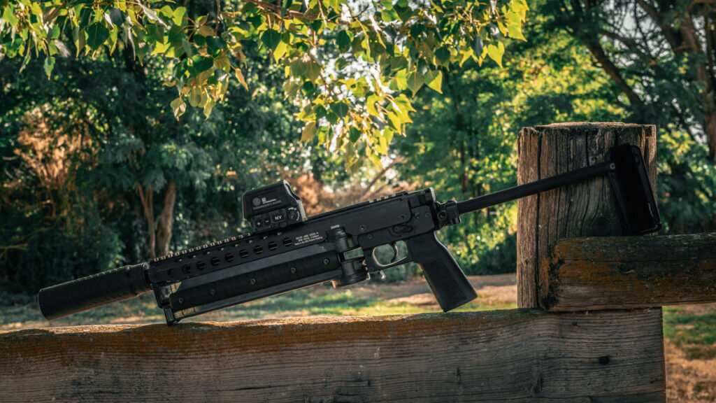 KelTec KP50 50-yard accuracy target showing tight practical performance