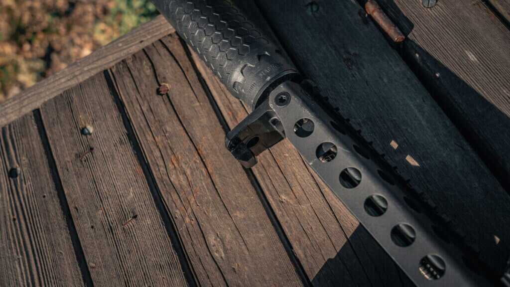 KelTec KP50 9.6-inch barrel with 1:7 twist and 1/2x28 threaded muzzle