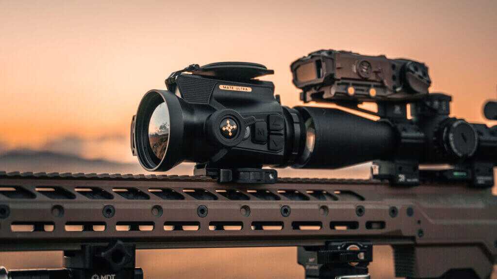 Nocpix MATE Ultra long-range thermal clip-on during nighttime rifle testing