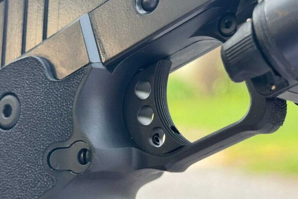Flat trigger on the Springfield Prodigy COA double-stack 1911 pistol