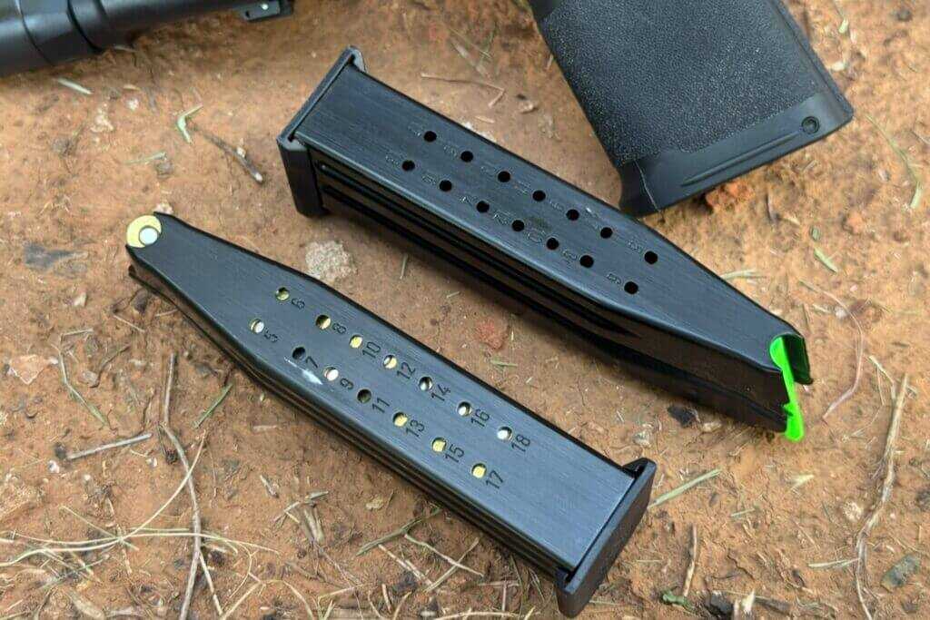 Two 18-round double-stack magazines for the Springfield Prodigy COA 9mm pistol