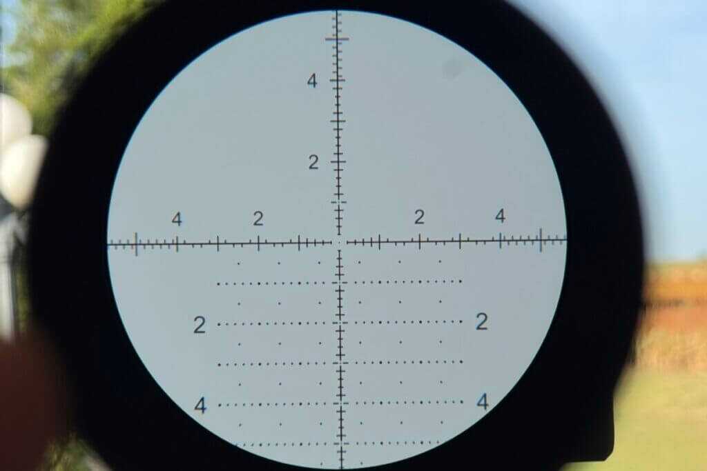 Arken TOR Extreme Competition reticle viewed at maximum 35x magnification