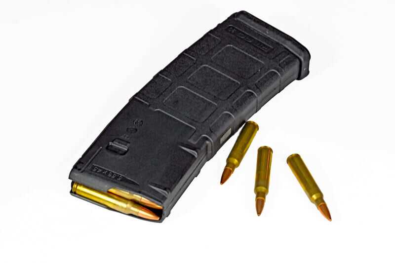 Ruger Harrier detachable 30-round PMAG Gen M2 loaded with 5.56 mm ammunition
