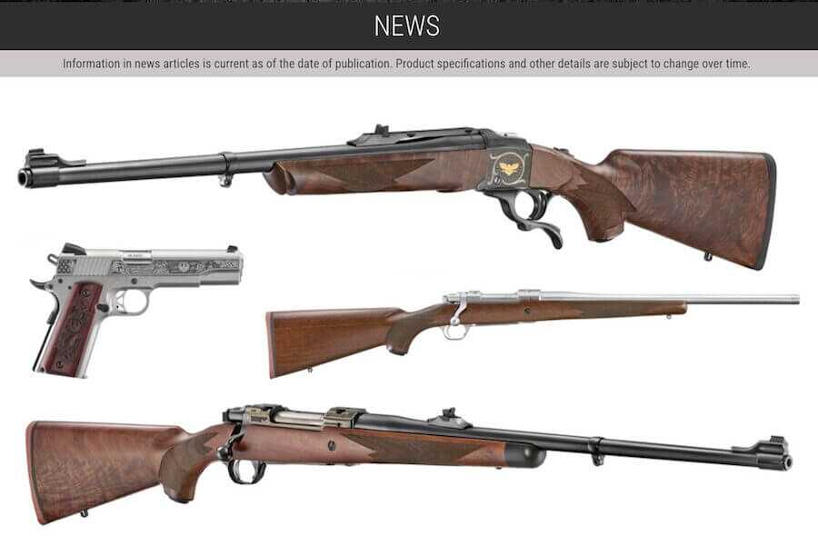 Ruger's 250th Anniversary Series features limited-edition firearms, including the SR1911 pistol, Hawkeye rifles, Marlin Model 1894 lever-action rifles, and the Ruger No. 1 rifle.