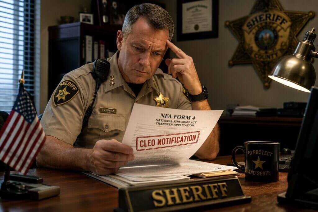 Sheriff office image representing CLEO notification requirements for NFA firearms