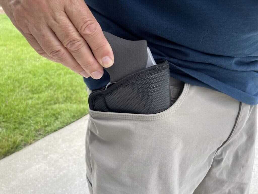 S&W 632 carried in a Galco StukOn-U pocket holster during summer concealed carry testing