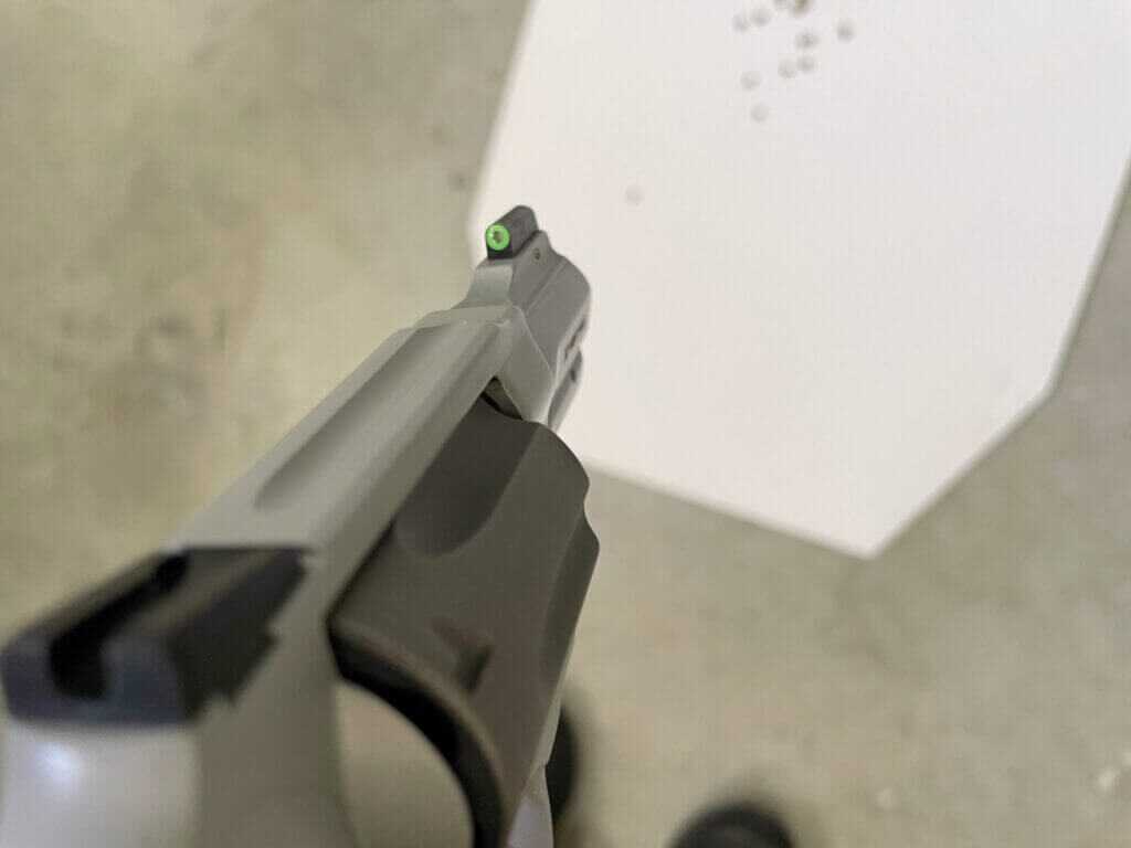 XS Sights green-ring Tritium front sight installed on the Smith & Wesson Model 632