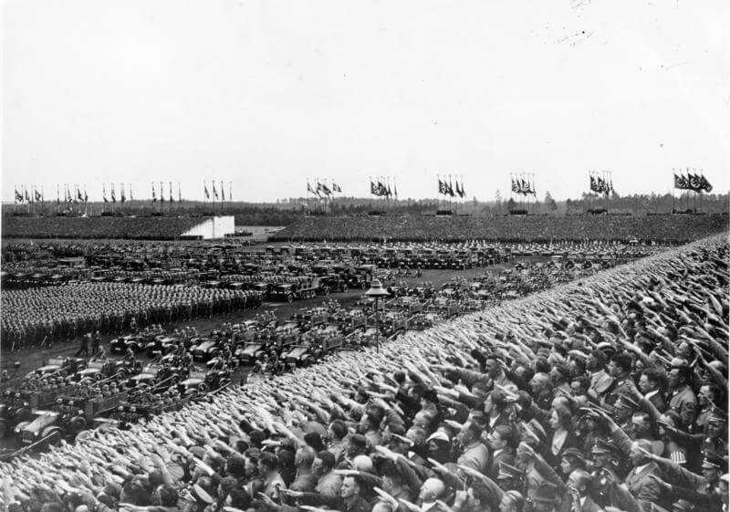 Nazi Party spectacle in Nuremberg during the era when Hitler sought a show trial for Herschel Grynszpan
