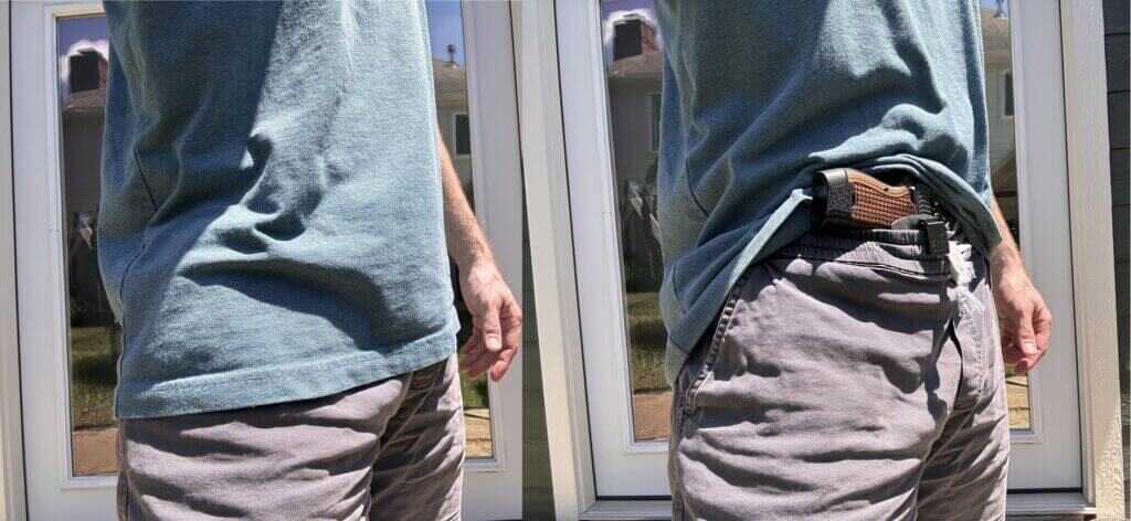 Kimber CDS9 concealed during everyday appendix carry
