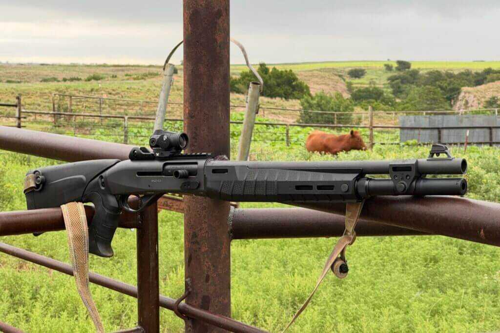 Benelli M2-G1 top Picatinny rail and M-LOK slots for optics lights and accessories