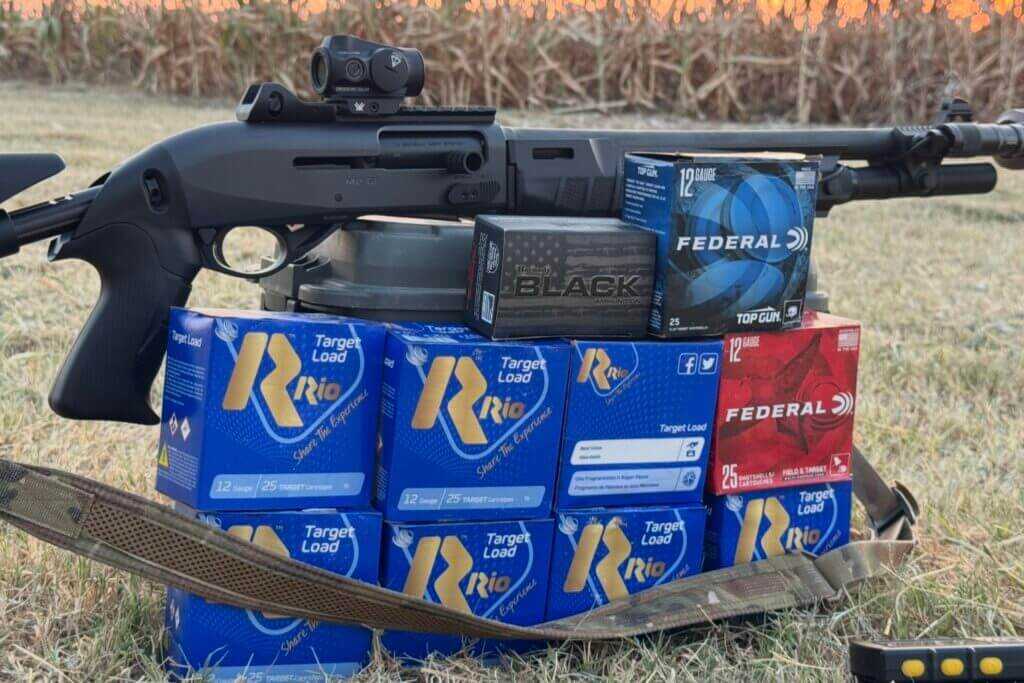 12-gauge ammunition used during the Benelli M2-G1 reliability and range test