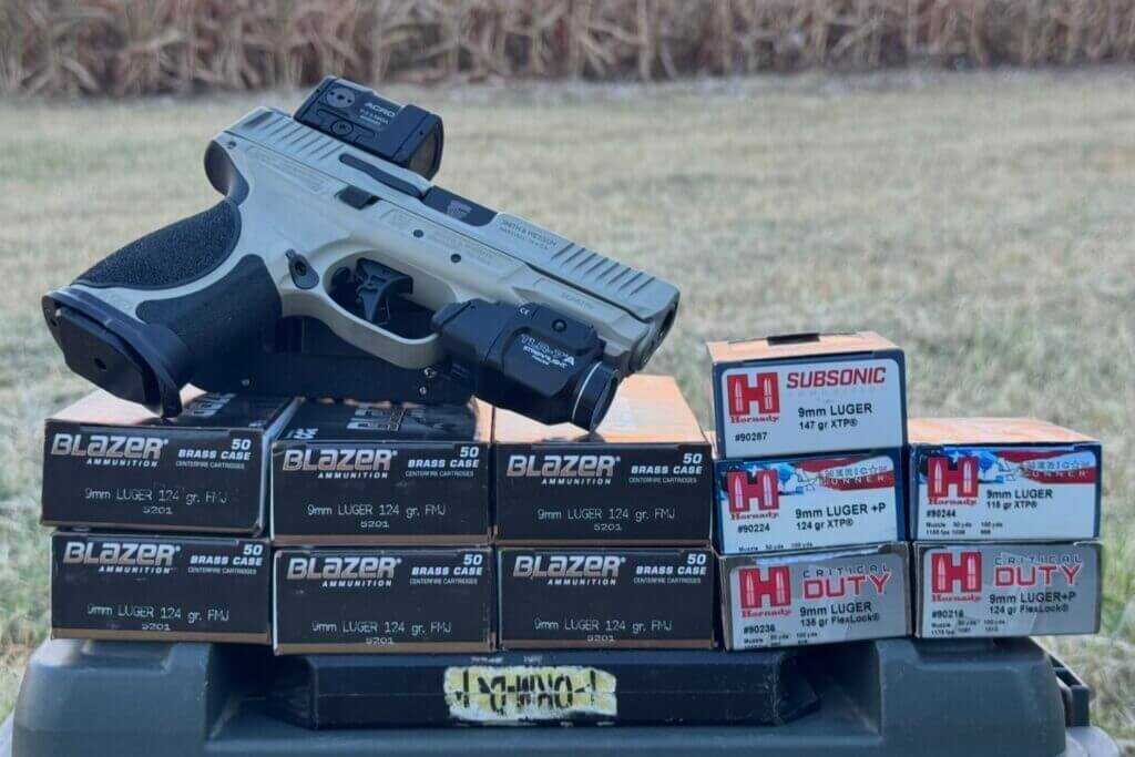 9mm ammunition used during the S&W Spec Series VI M&P 9 range review