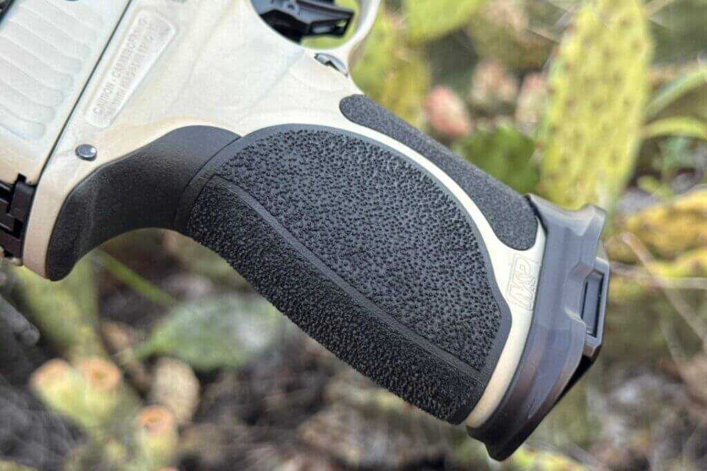 Aggressive S&W Spec Series VI M&P grip texture for rapid fire and concealed carry
