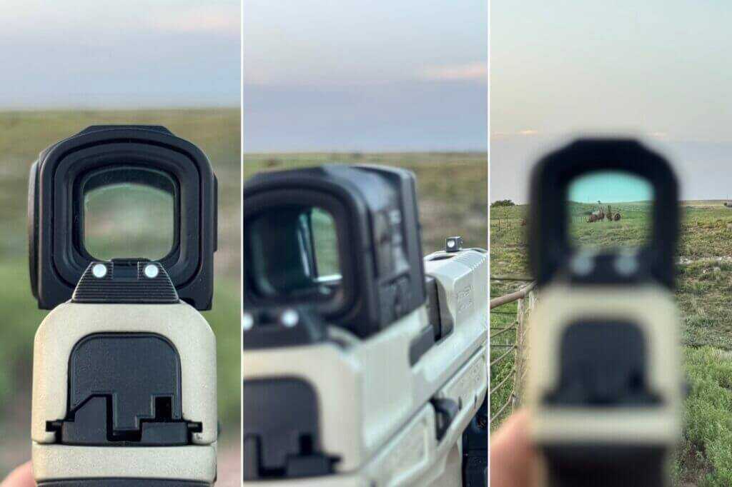 S&W Spec Series VI iron sights obstructed by the Aimpoint ACRO P-2 housing