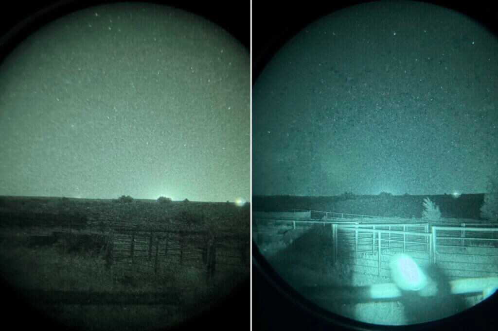 Streamlight VIR Pro night vision IR test across corral gates at 10 to 40 yards and hillside at 333 yards