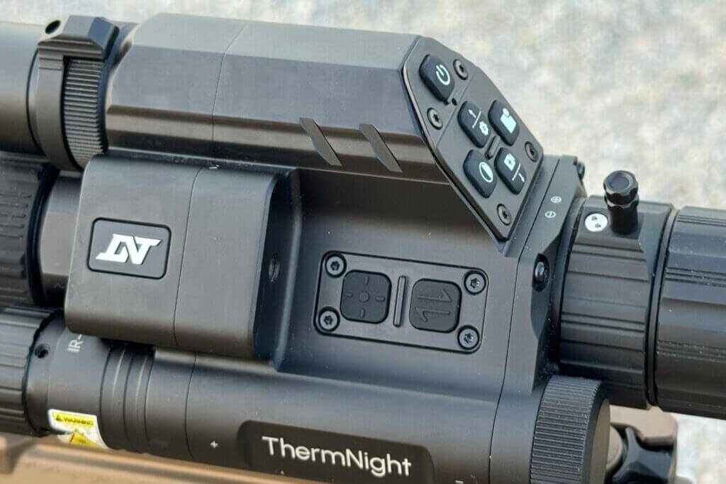 Side controls on DNT TNC635R for laser rangefinder and thermal digital mode switching