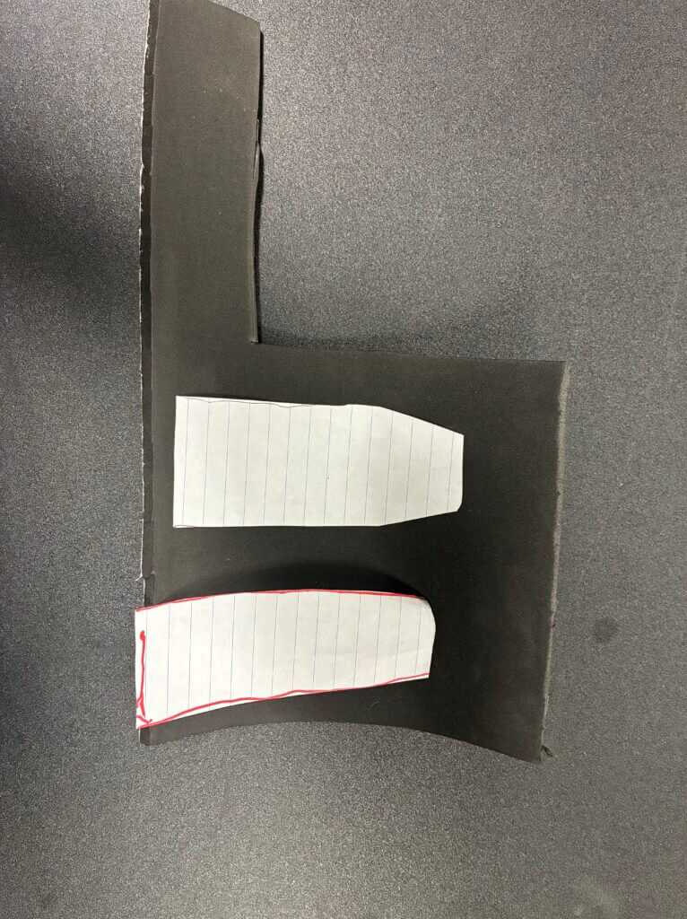 Foam cheek-piece pad template for Seekins Element Hunter M3 7 PRC