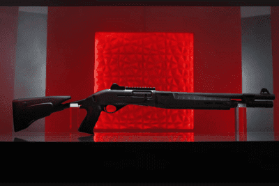Benelli M2-G1 Tactical 12-gauge semi-automatic shotgun with fixed stock and ghost-ring sights