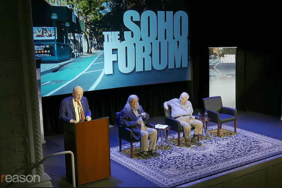 Aaron Brown and Robert Spitzer participate in a Soho Forum debate about whether gun control reduces harm.