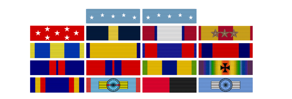 Smedley Butler military decorations showing his two Medal of Honor ribbons