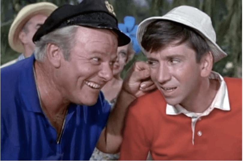 Gilligan and the Skipper from Gilligan's Island, the classic television series starring Russell Johnson as the Professor