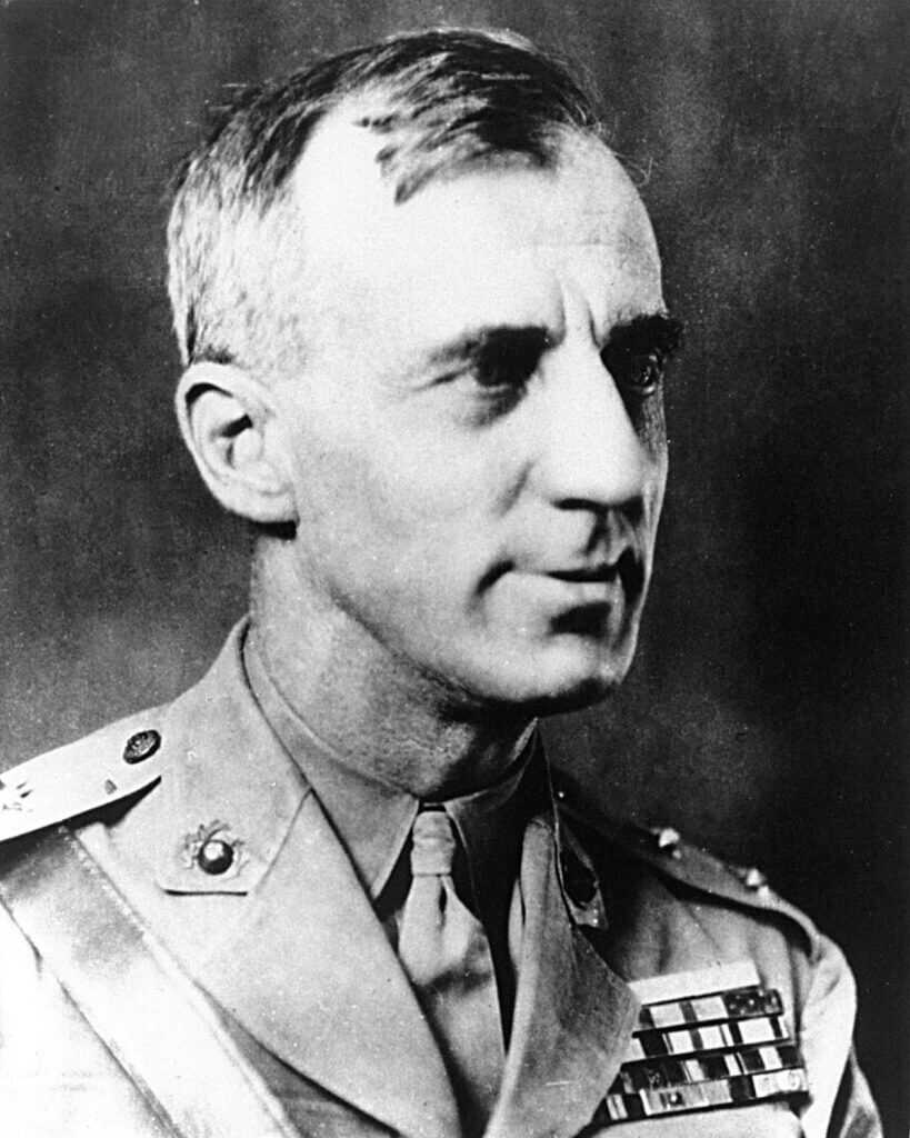 Major General Smedley Darlington Butler in uniform, the two-time Medal of Honor Marine known as Old Gimlet Eye