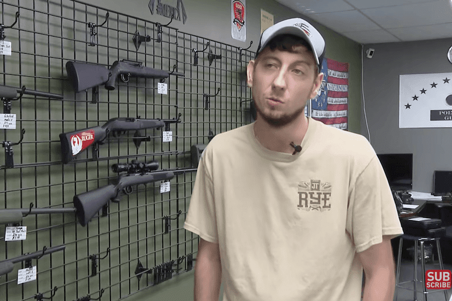 Point Blank Gun Shop manager TJ Smith discusses Virginia’s paused assault weapons ban inside the store