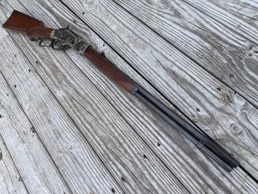 Uberti 1873 .44-40 lever-action rifle during GunsAmerica review testing