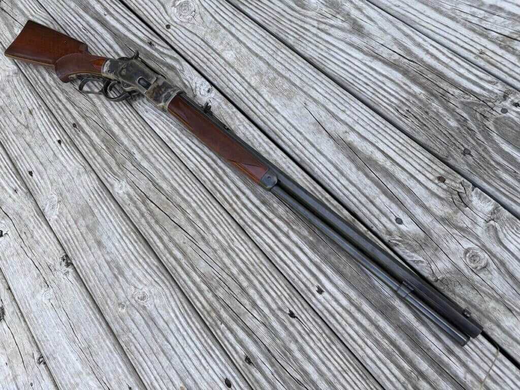 Uberti 1873 .44-40 lever-action rifle during GunsAmerica review testing