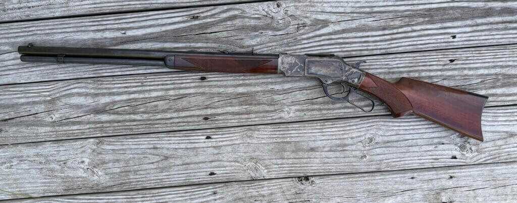 Uberti 1873 Deluxe Sporting Rifle replicating the classic Winchester Model 1873 profile