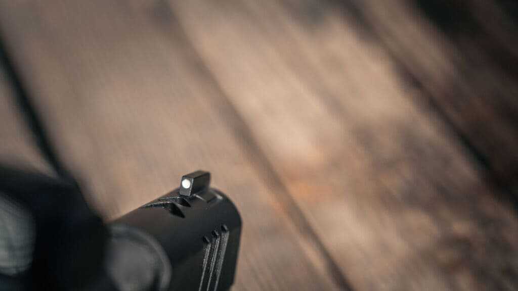 White dot front sight on Girsan Witness2311 CMX XXX compact 9mm pistol