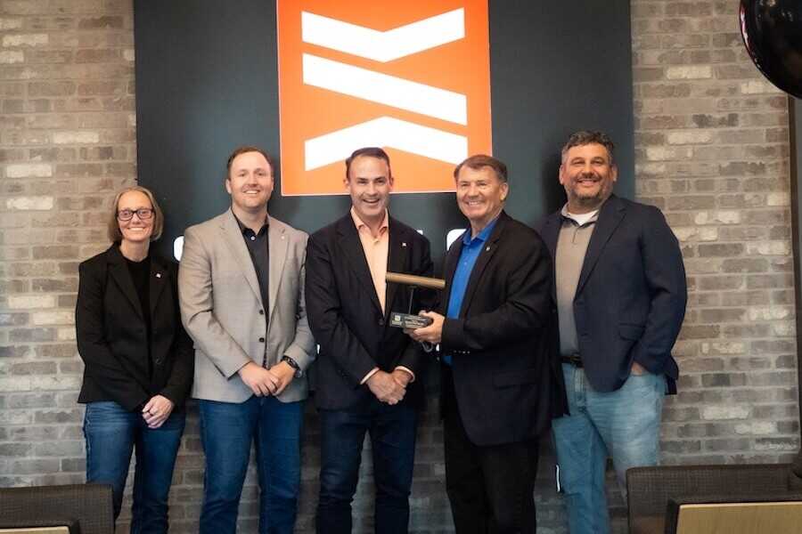 Senator Mike Rounds receives Silencer Central’s U.S. Senator of the Year award in Sioux Falls.